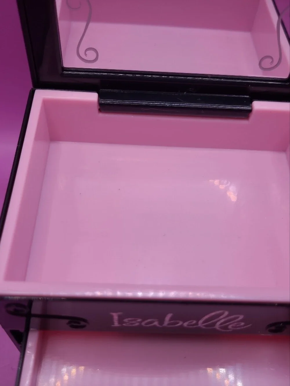 American Girl Isabelle's Black MAKEUP CASE Makeup Set Jewelry Box for Doll READ